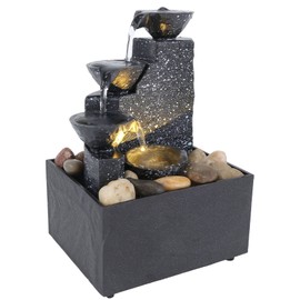 Zeafree Home Office Desktop Small Fountain Lucky Flowing Water Ornaments Landscape Decoration Gifts