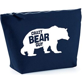 Hippowarehouse Crazy bear guy printed make up cosmetic wash bag 18x19x9cm
