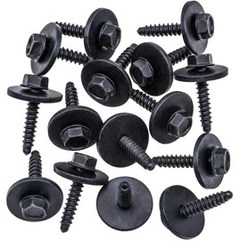 Rexka 15pcs M4.2 Fender Liner Door Trim Panel Wheelhouse Liner Bumper Cover Side Shield Retainer Screw Bolt for Ford W716345S450B Edge Escape F-150 Fusion Mustang Lincoln MKC MKX MKZ W716345-S450B