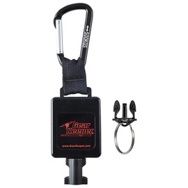 Gear Keeper Box LED Flashlight Retractor With 3” AL Carabiner - Flashlight Holder W/ 3” AL Carabiner Clip - Ideal First Responder, Police, Military & FireFighter Accessories - 32” Extension - USA Made