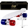 KMX 27" Mini Cruiser Plastic Skateboard, Complete Nickel Board for