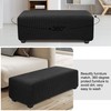 PiccoCasa High Stretch Ottoman Cover with Elastic Bottom, Soft Slipcover