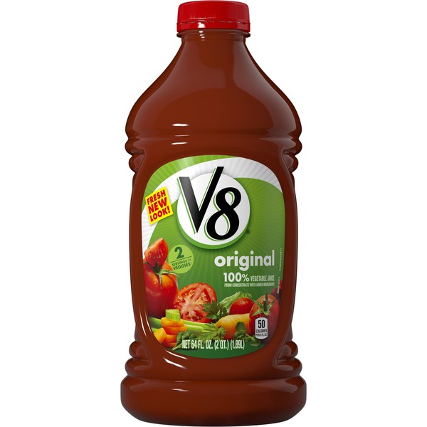 V8 100% Vegetable Juice, Original, 64 Ounce (Pack of 4)