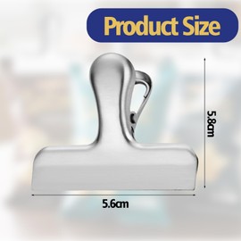 8 Stück Verschlussklammern aus rostfreiem Edelstahl,Hochbelastbar Luftdichter Verschlussgriff Klammern für Tags Taschen, Foto, Geschäfte, Küche und Büro