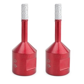 FINELYCR Diamond Drill Bit, 2 Pcs Tile Drill Bit 6 mm X M14 with Cooling Wax, Dry Drilling Possible, for All Angle Grinders with M14 Holder or Adapter