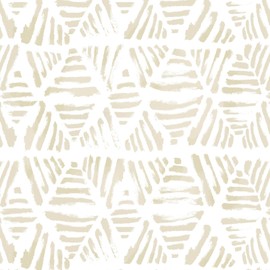 Heroad Boho Peel and Stick Wallpaper Beige Contact Paper 17.3''x196'' Geometric Wall Paper Modern Removable Self Adhesive Wallpaper for Bathroom Bedroom Kitchen Cabinet Waterproof Decor Vinyl Roll
