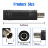 Boobrie 2-Pack Black DC7909 Female to DC8020 Male Adapter Connector