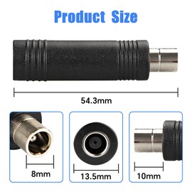 Boobrie 2-Pack Black DC7909 Female to DC8020 Male Adapter Connector Effortlessly Connect 100W 150W 180W 200W Solar Panels to Power Stations, Ideal for Solar Generators, RV Camping