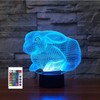 SUPERRUIDALONG 3D うさぎ リモコン 16色 ナイトライト イリュージョン アクリル LED テーブル