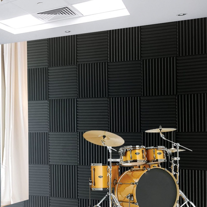 48 Pack Black 12 "X 12 "X1" Acoustic Panels Studio