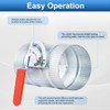 TOP-VIGOR 4 Inch HVAC Duct Manual Volume Backdraft Damper, Galvanized