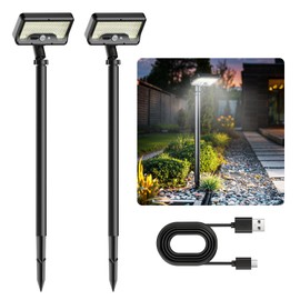 Tryme Solar Motion Lights Outdoor Waterproof 92 LEDs Bright Pathway Lights with Adjustable Angle & 3 Modes for Walkway, Driveway, Sidewalk, Garden, Yard, Patio, Landscaping (4 Pack)