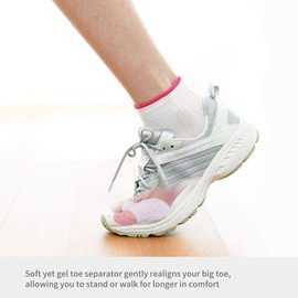 DOACT Kit de alivio de juanetes, férula de juanetes, 6 separadores de dedos de gel, soporte para alisar dedos de los pies de martillo superpuestos, alivio del dolor de día y noche para mujeres y hombres, S