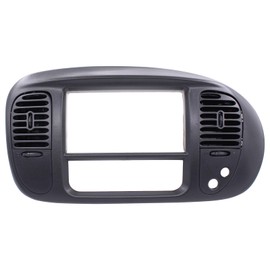 MOTOKU Black Center Dash Radio Air Vent Climate Panel Bezel Trim Assembly for Ford F-150 Expedition 1997-2003