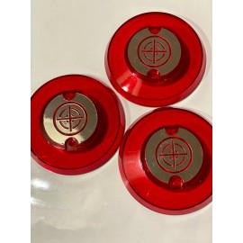 Terminator 2 Mirrored Pop Bumper Cap Decals for a Pinball Machine