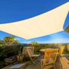 Artpuch Sun Shade Sail, 20'X20' Cream Rectangle, Curved Edged Commercial