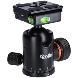 Rollei Tripod Ball Head for C5i Tripod, Professional 360 Degree Tripod Head with Friction, 8 kg Load Capacity and 3 Spirit Levels. Includes Acra Swiss Quick Release Plate