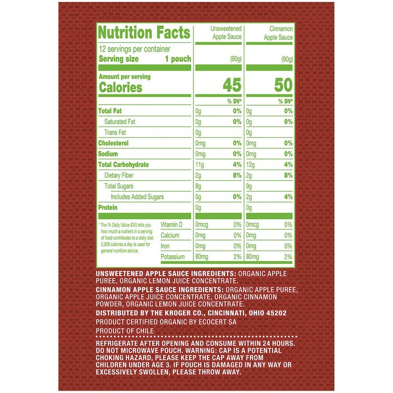 Simple Truth Organic Applesauce Pouches Variety Pack (6 Unsweetened &