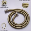 WHSHOWER Hand Held Shower Head Combo Set Square Shower Wand