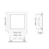 20x20 cm / 8x8 inch White Metal Access Panel -