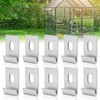 Greenhouse Clips for Glass,10Pcs Z Clips for Greenhouse Glass Panes