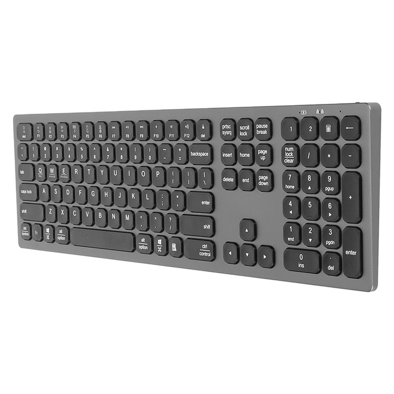 Bluetooth Keyboard with Numeric Keypad Skid Resistance Pads 110 Keys