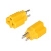 [2-Pack] Nema 15 Amp to 20 Amp Plug Adapter NEMA