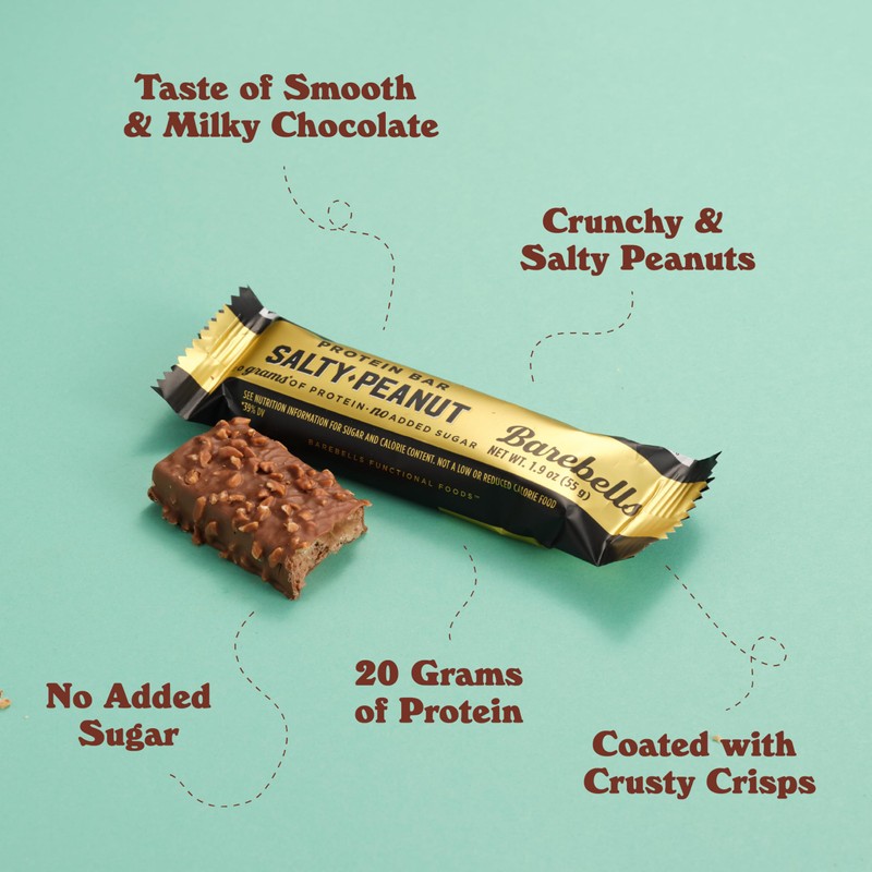 Barebells Protein Bars Salty Peanut - 12 Count, 20g High