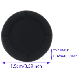 LBTODH 8PCS Thumb Grip Cover Black Analog Stick Cap Silicone Joystick Repair Parts for Game Console