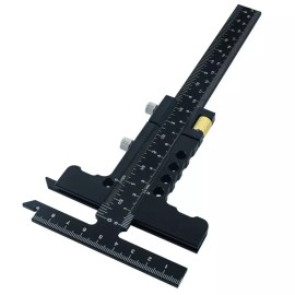 정밀 각도자 T형 목공용 게이지 직각 스테인리스 측정공구 마킹 합금 목공자 룰러 [4. 304 이중 두꺼운 사각형 25L] Precision Angle Finder T-Shaped Woodworking Gauge Right Angle Stainless Steel Measuring Tool Marking Alloy Woodworker Ruler [4. 304 Double Thick Square 25L]
