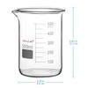 stonylab Glass Beaker, 1 Pack Borosilicate Glass Graduated Low Form
