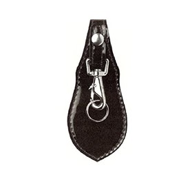 Hi High Gloss Police Duty Belt Keyring Key Ring Holder with Nickel Snap and Flap