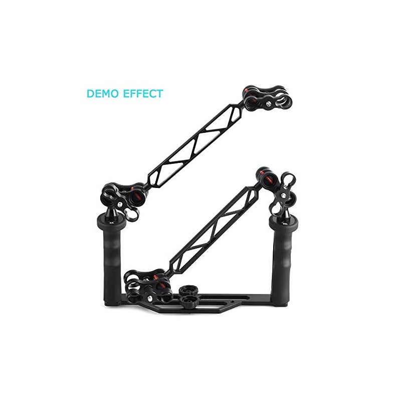 4pcs 1" Aluminum Ball Clamp Bracket Underwater Diving Light Arm
