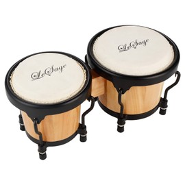 LeSage Drum for Adults Kids Beginner Starter 4 in and 5 in Natural Wood Professional Musical Instruments