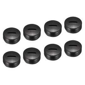 sourcing map Pack of 20 Carbon Brush Holder Cap Motor Electric Brush Plastic Cover Thread Black 16 mm Outer Diameter 8 mm Height