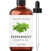 Brooklyn Botany Peppermint Essential Oil – 100% Pure and Natural – Therapeutic Grade with Dropper - Peppermint Oil for Aromatherapy and Diffuser - 4 Fl. OZ