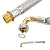 Reinforced Hose DN 19-3/4 ÜWM-Bogen 90° x 3/4 AG x