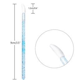 100PCS Glitter Crystal Lip Brush, Disposable Lip Brushes Lip Gloss Applicators Lipstick Gloss Wands Applicator Perfect Makeup Tool Kits (Multi-colored)