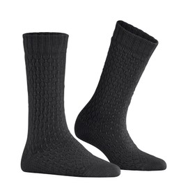 Burlington Orkney Opaque Cotton Socks, Black 3000.