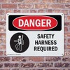 (2 Pack) Safety Harness Required OSHA Danger Sign
