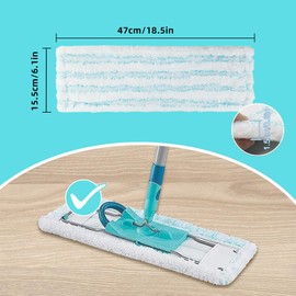 5er Pack Ersatz-Mopbezüge für Leifheit Profi XL Micro Duo / Profi XL Cotton Plus Wischmopp, Schnelle Fleckenentfernung, Hochwertige Mikrofaser-Ersatzbezüge für Alle Bodenarten(Profi XL)