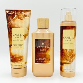 Vanilla Cafe Bath & Body 3-Piece Bundle | Ultimate Hydration Body Cream, Body Wash and Fine Fragrance Mist