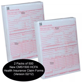 HCFA 1000 Forms, New CMS 1500 HCFA Health Insurance Claim Forms (Version 02/12)