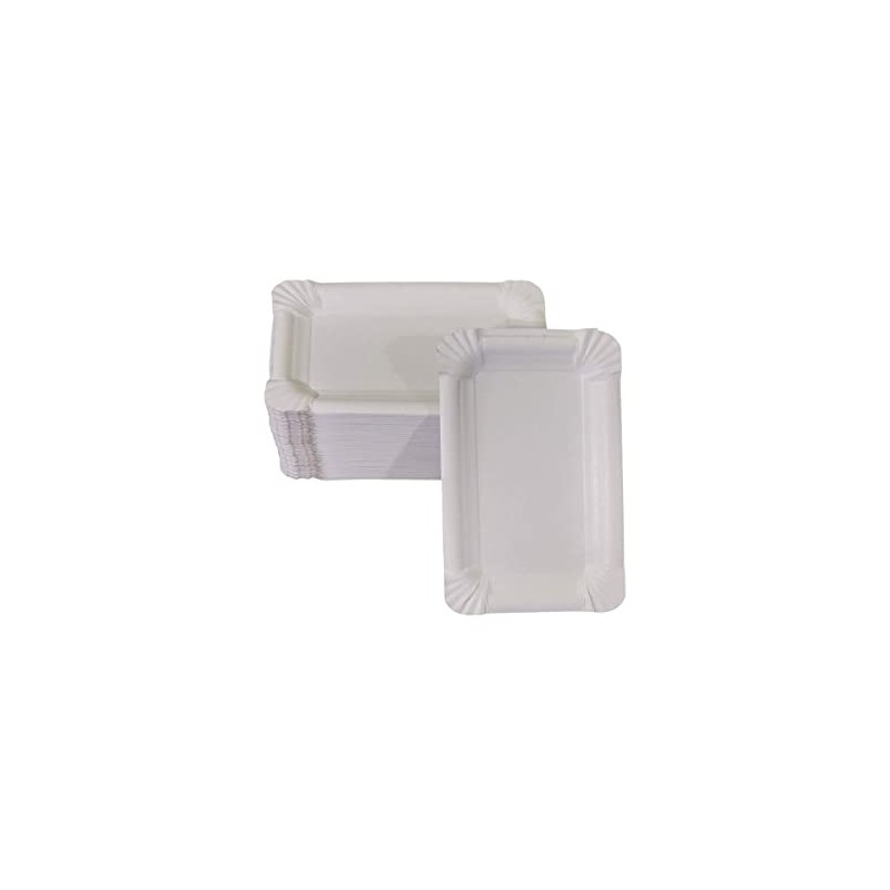 Wimex 100 Flat Paper Plates White Square 11 x 17