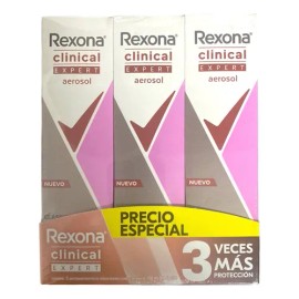 Antitranspirante pack Rexona Clinical pack de 3 u
