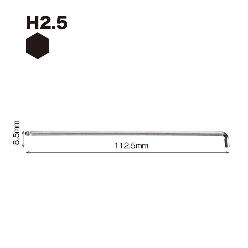 VESSEL 8200BP-L Hex Bar Ball Point L-Type Wrench Short Shaft