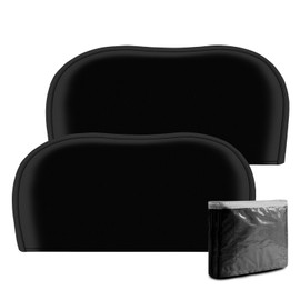 OutdoorLines Outdoor Waterproof RV Tire Covers Dual Axle Cover - 2 Packs RV Wheel Covers Fit 30"-33" Diameter Double Wheels, Anti-UV Black Tire Covers for Trailers Camper Trucks Cars Jeeps Vans