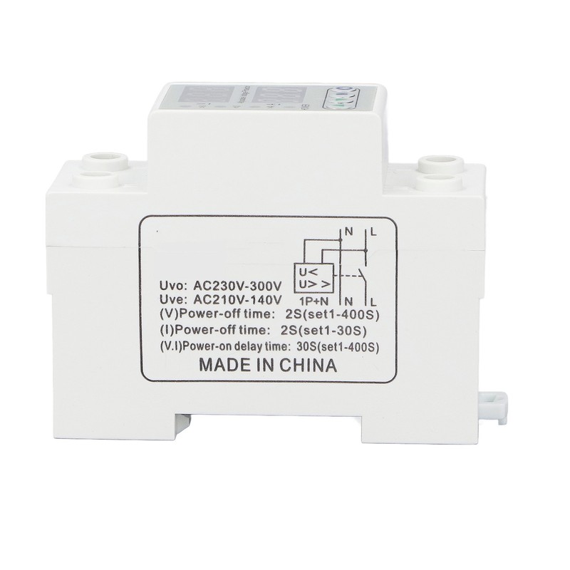 Digital Display 2P Voltage Protector Automatic Reset Under Over Voltage