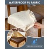 Genina Dining Chair Covers Set of 6, Waterproof PU Leather
