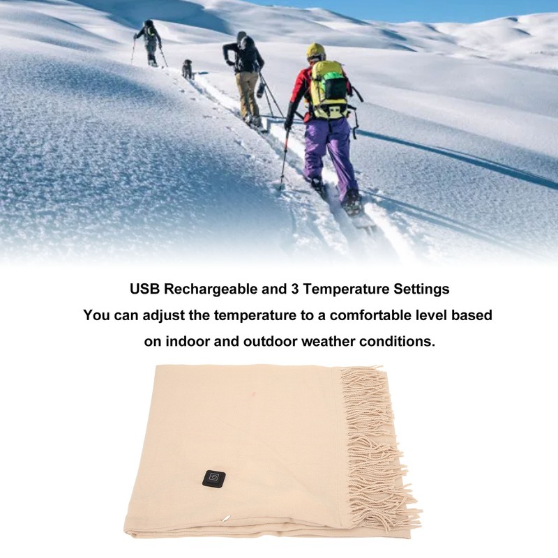 Heated Scarf for Men Women 3 Temperature Settings Lightweight Soft